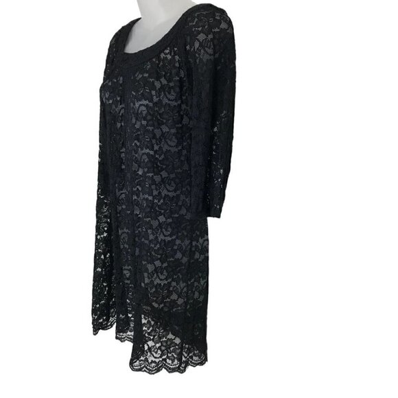 DIANE Von Furstenberg Lace Pattern Dress, Black, Size 2 - Picture 4 of 7